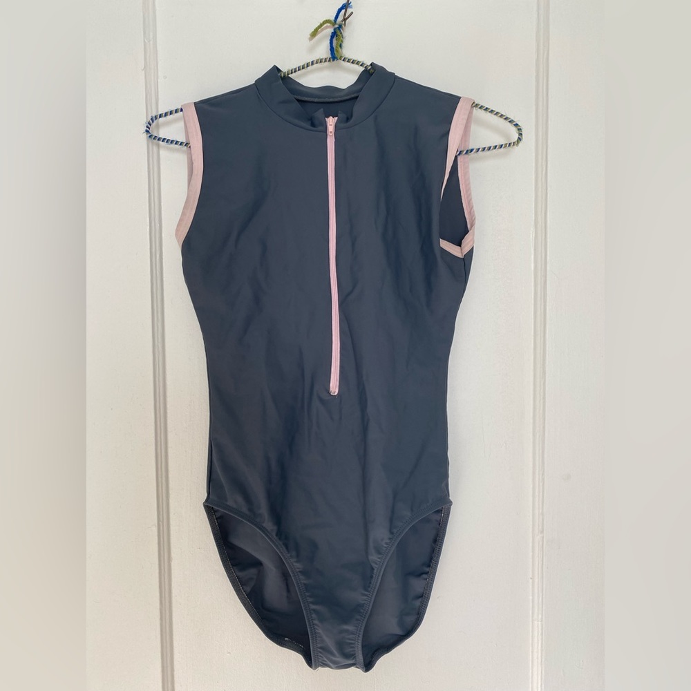 Eurotard Grey and Pink Dance Leotard
